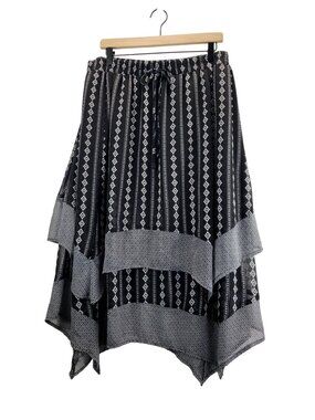 Handkerchief-Hem Boho Skirt Midi 22/24 by Est 1946 Peasant Hippie Festival